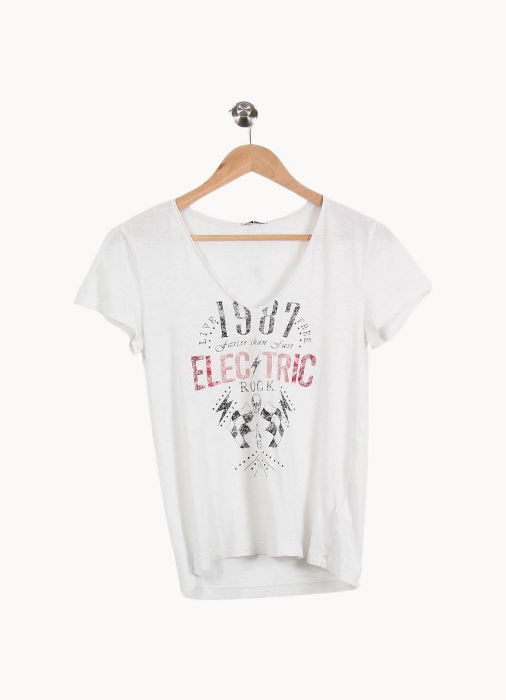 Tee-shirt Blanc - Taille XS/34 de la marque IKKS | PARAD63621 - Vendu par Paradigme - Image 2
