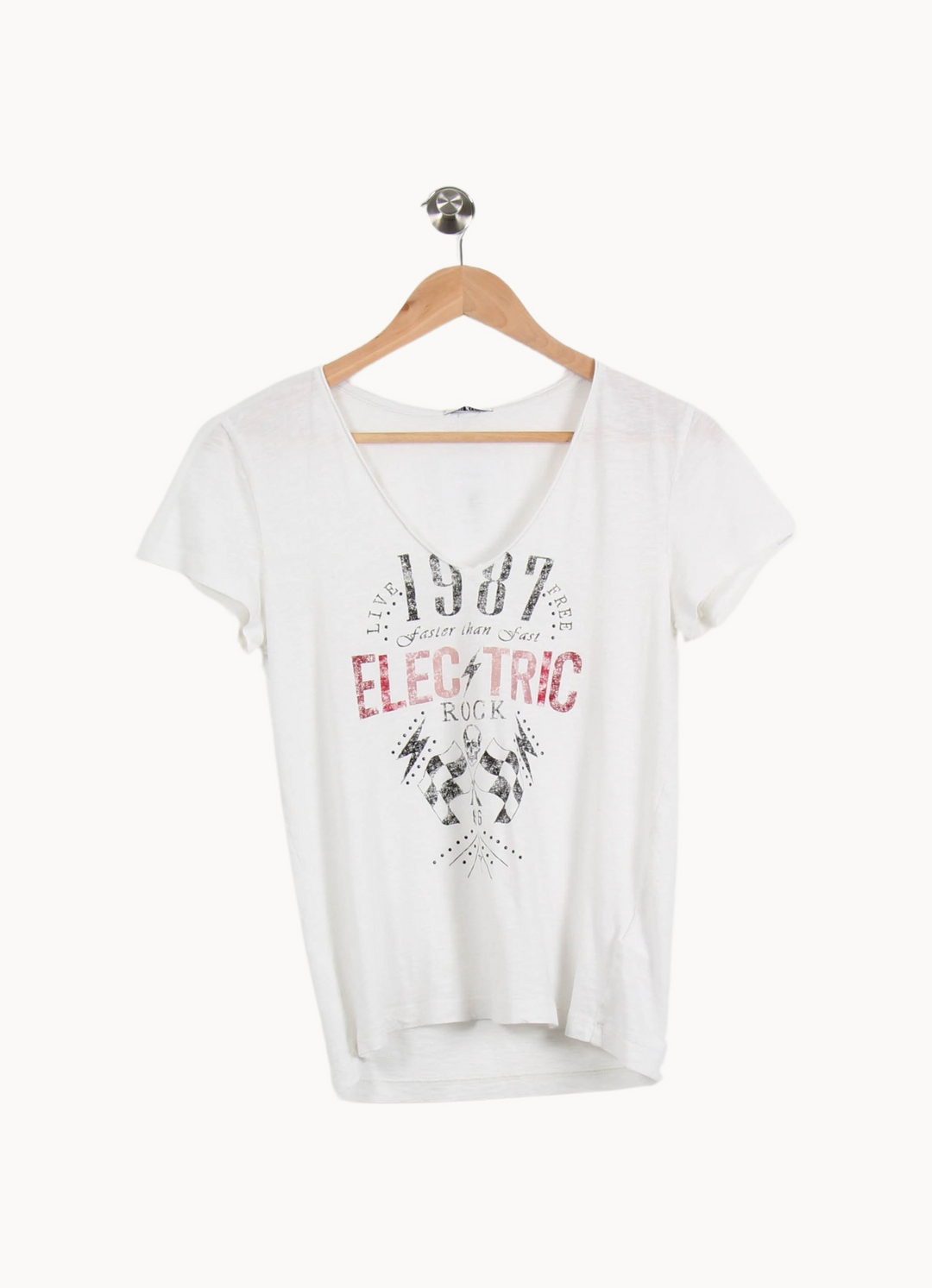 Tee-shirt Blanc - Taille XS/34 de la marque IKKS | PARAD63621 - Vendu par Paradigme - Image 2