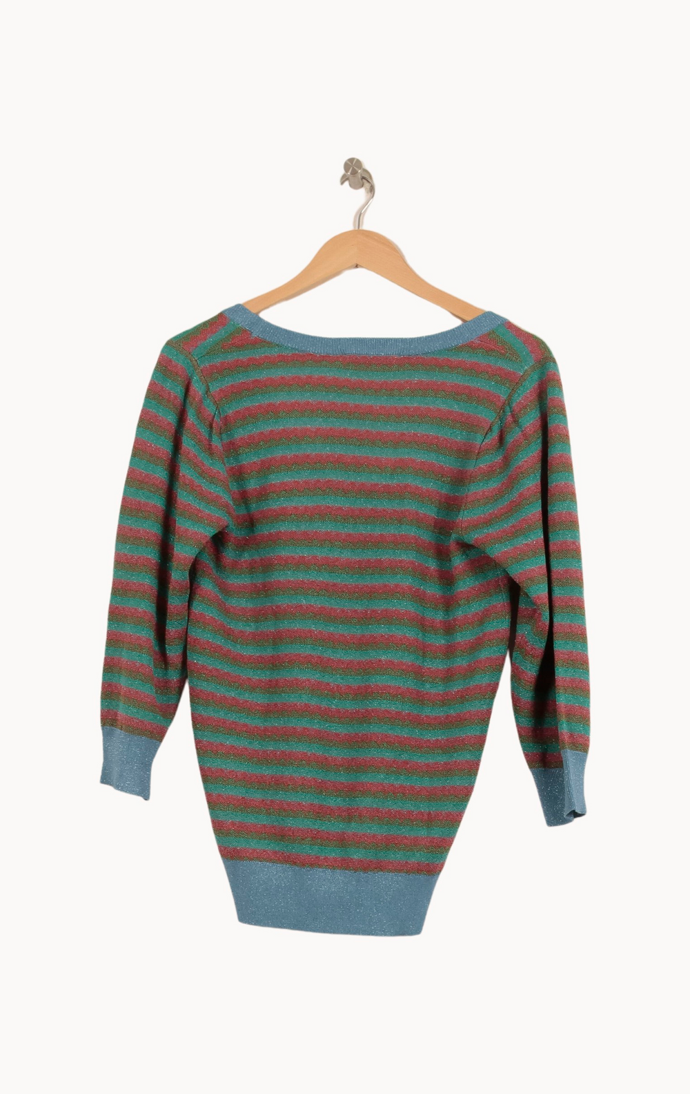 Pull Rayé Vert et Rouge - Taille L/40 de la marque ZAPA | PARAD63876 - Vendu par Paradigme - Image 4