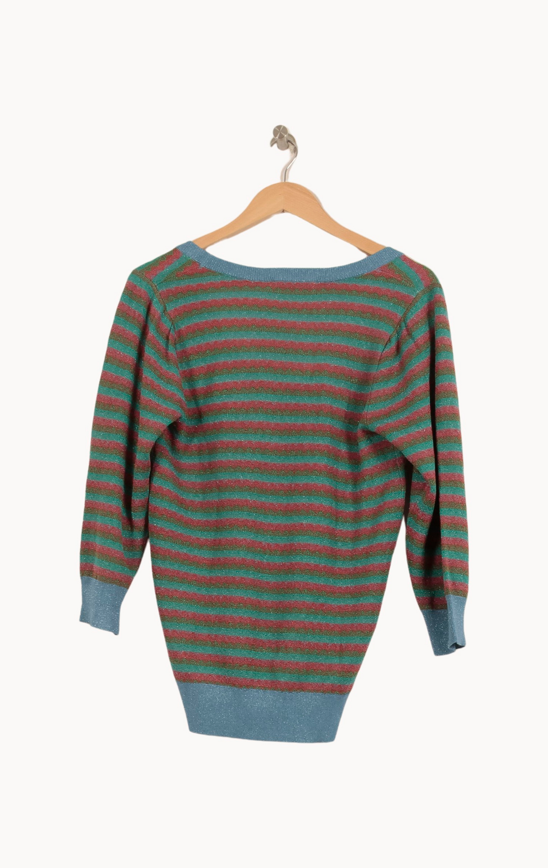 Pull Rayé Vert et Rouge - Taille L/40 de la marque ZAPA | PARAD63876 - Vendu par Paradigme - Image 4