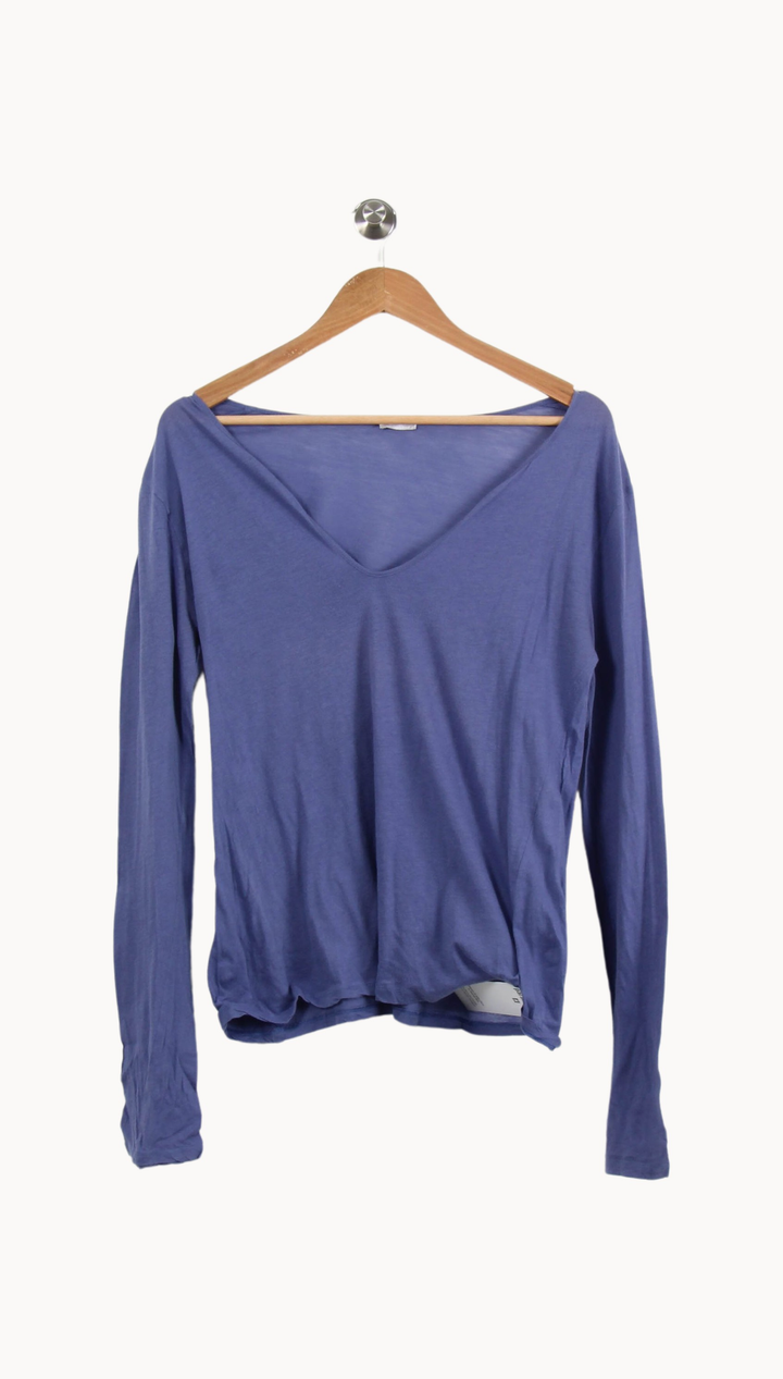 Tee-shirt Manches Longues Bleu - Taille S/36 de la marque American Vintage | PARAD51877 - Vendu par Paradigme - Image 2
