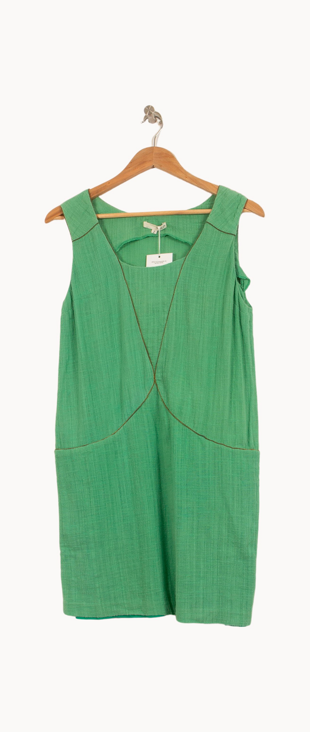 Robe Sans Manches Verte - Taille M/38 de la marque ba&sh | PARAD62367 - Vendu par Paradigme - Image 2