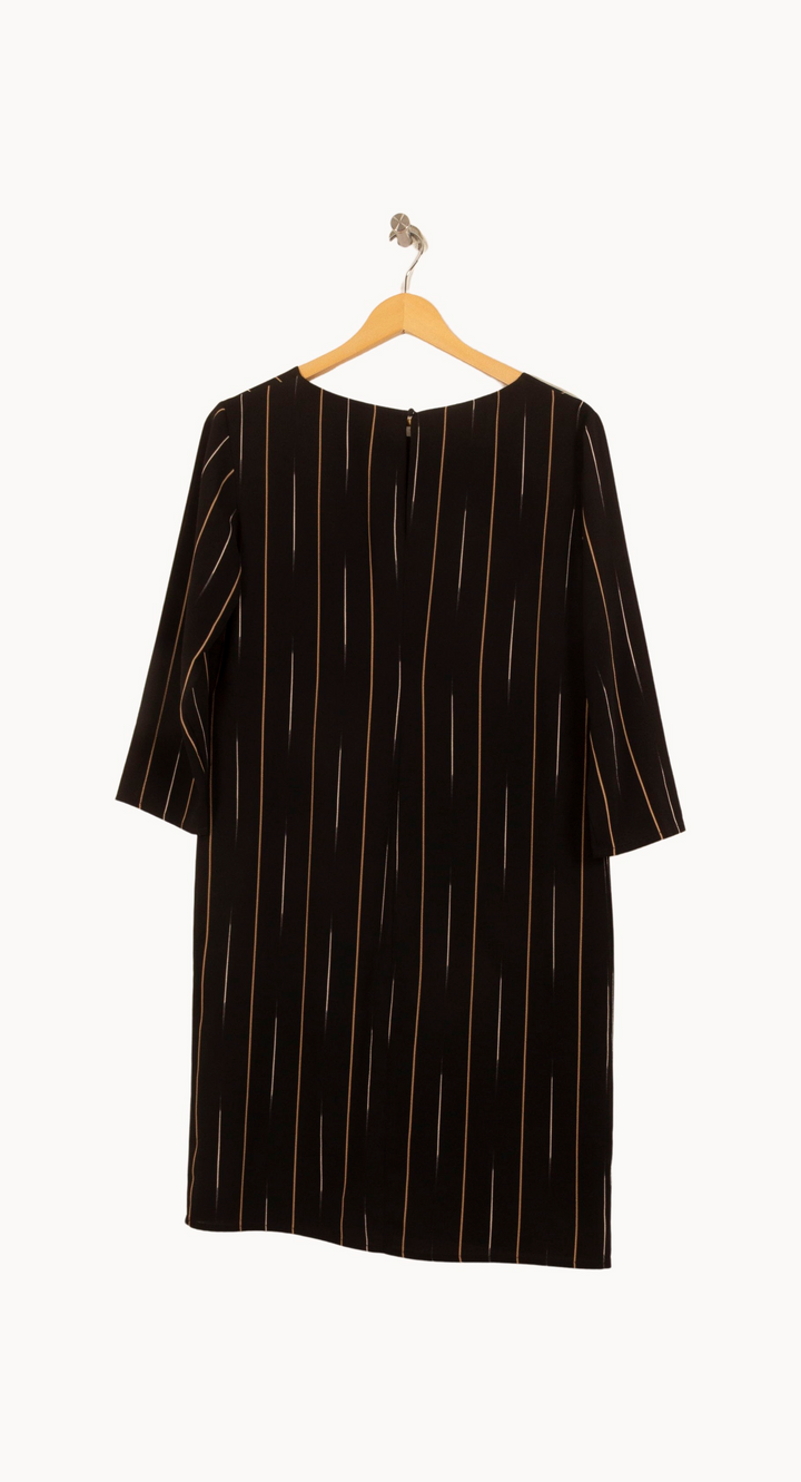 Robe noire rayée - Taille M/38 de la marque La Fée Maraboutée | PARAD41195 - Vendu par Paradigme - Image 4