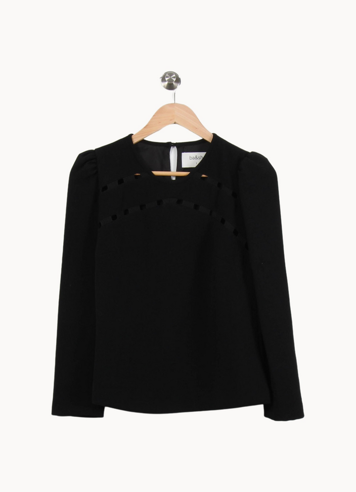 Blouse Noire - Taille S/36 de la marque ba&sh | PARAD50463 - Vendu par Paradigme - Image 2