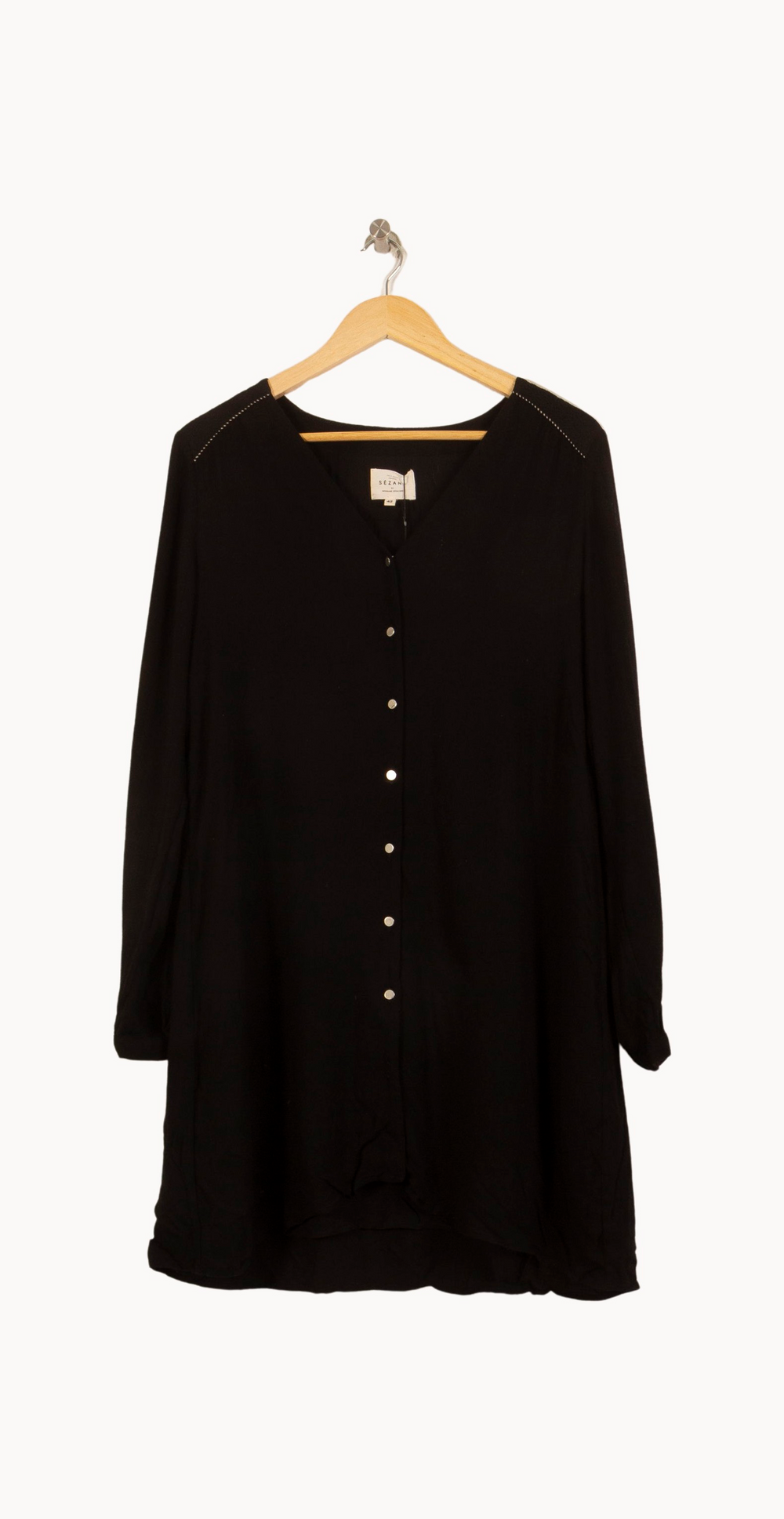 Robe Chemise Noire - Taille XL/42 de la marque Sézane | PARAD45922 - Vendu par Paradigme - Image 2