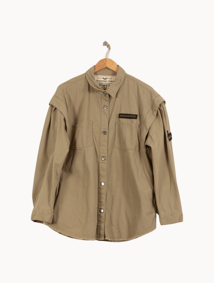 Surchemise Beige - Taille L/40 de la marque IKKS | PARAD65348 - Vendu par Paradigme - Image 2