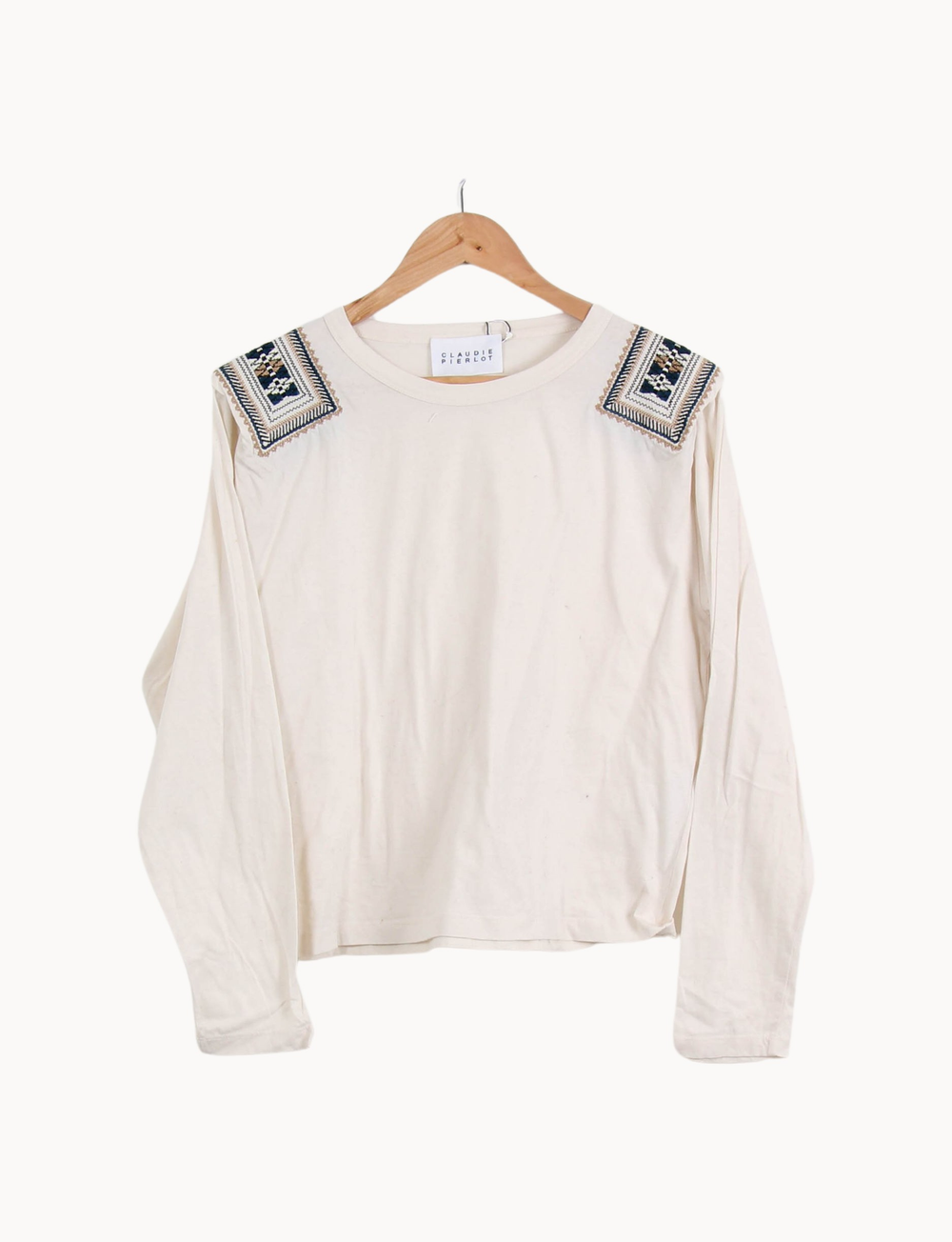 T-shirt Blanc - Taille L/40 de la marque Claudie Pierlot | PARAD66915 - Vendu par Paradigme - Image 2