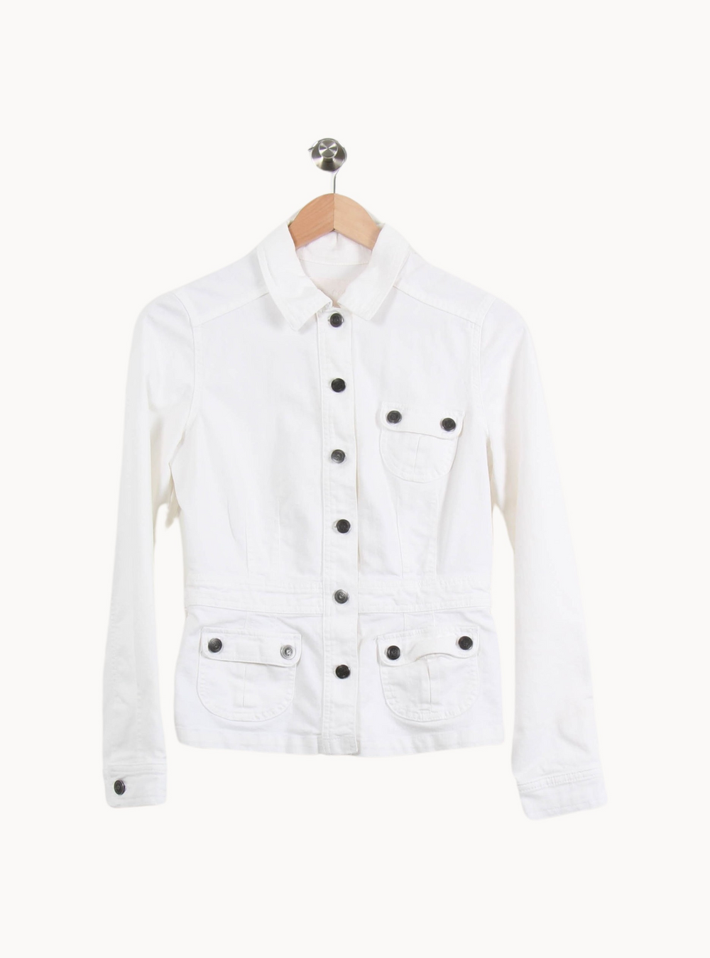 Veste Blanche - Taille M/38 de la marque Caroll | PARAD49883 - Vendu par Paradigme - Image 2