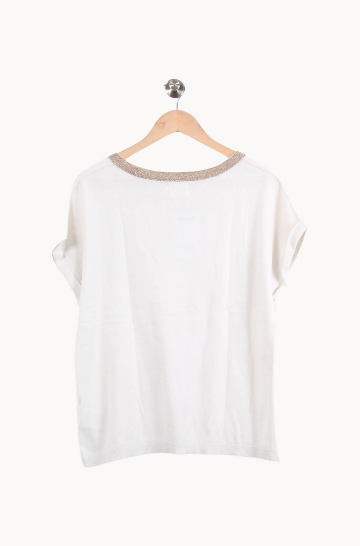 Pull Blanc et Beige - Taille L/40 de la marque Notshy Cashmere | PARAD64181 - Vendu par Paradigme - Image 4