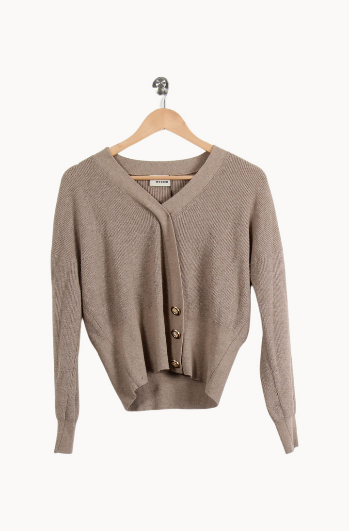 Cardigan Marron - Taille S/36 de la marque Rodier | PARAD44743 - Vendu par Paradigme - Image 2