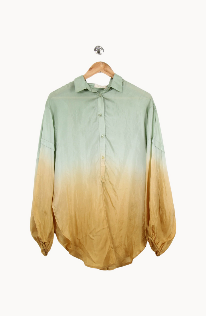 Chemise Vert et Beige - Taille L/40 de la marque Mes Demoiselles Paris | PARAD67078 - Vendu par Paradigme - Image 2
