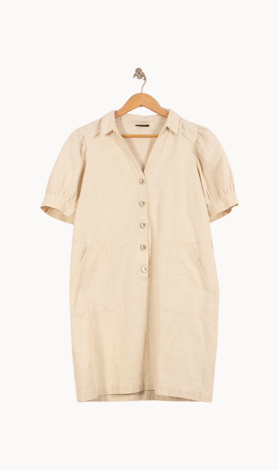 Robe Chemise Beige - Taille L/40 de la marque One Step | PARAD63805 - Vendu par Paradigme - Image 2