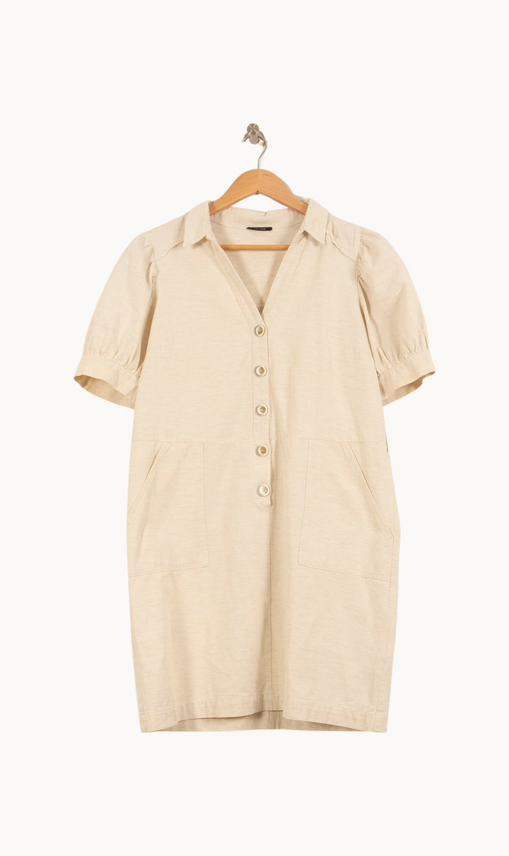 Robe Chemise Beige - Taille L/40 de la marque One Step | PARAD63805 - Vendu par Paradigme - Image 2