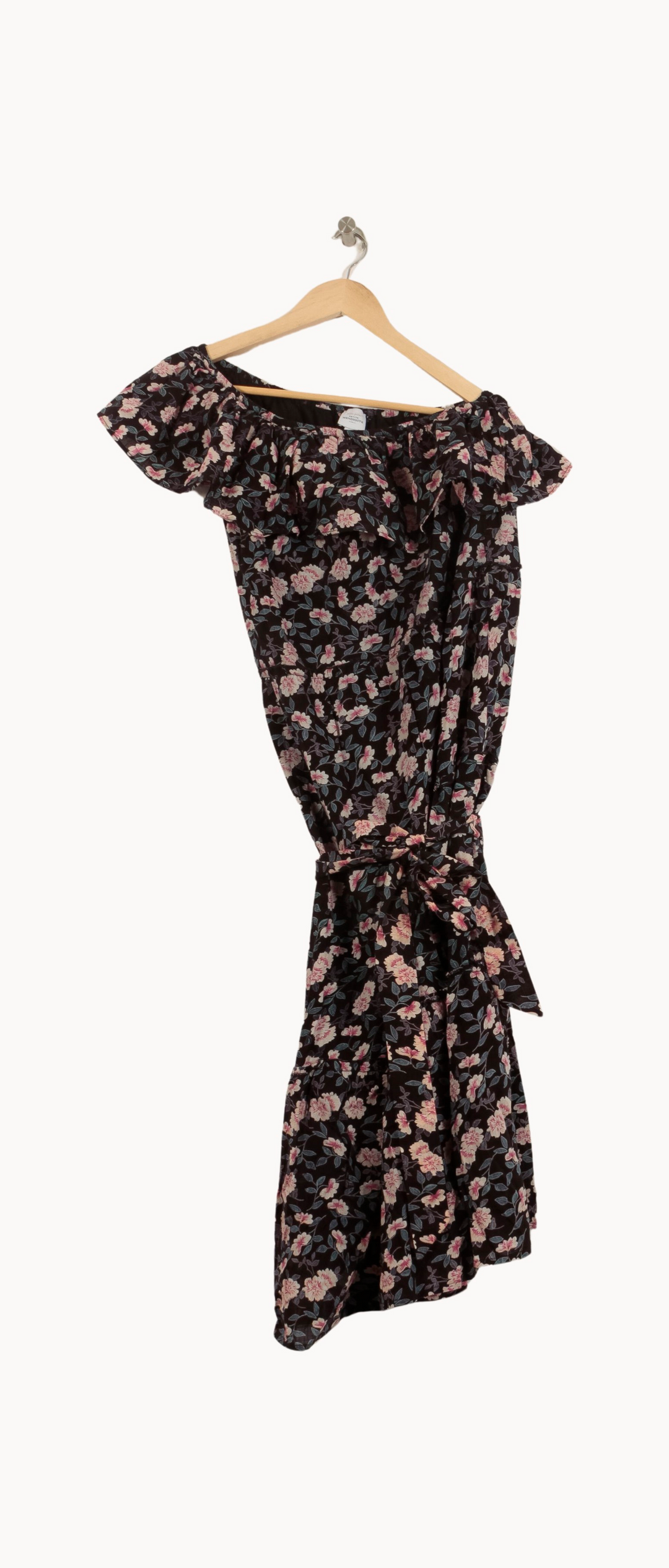 Robe Longue Noire et Fleurie - Taille S/36 de la marque Petite Mendigote | PARAD53571 - Vendu par Paradigme - Image 2