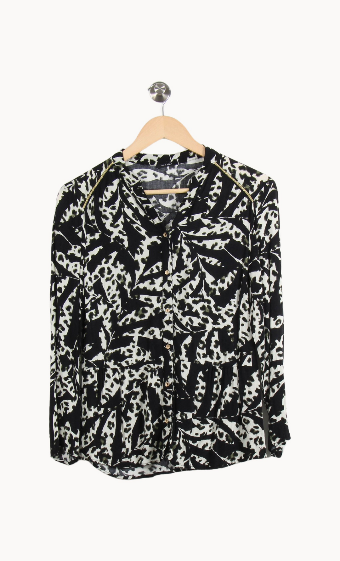 Blouse Noire et Blanche - Taille XS/34 de la marque One Step | PARAD66584 - Vendu par Paradigme - Image 2