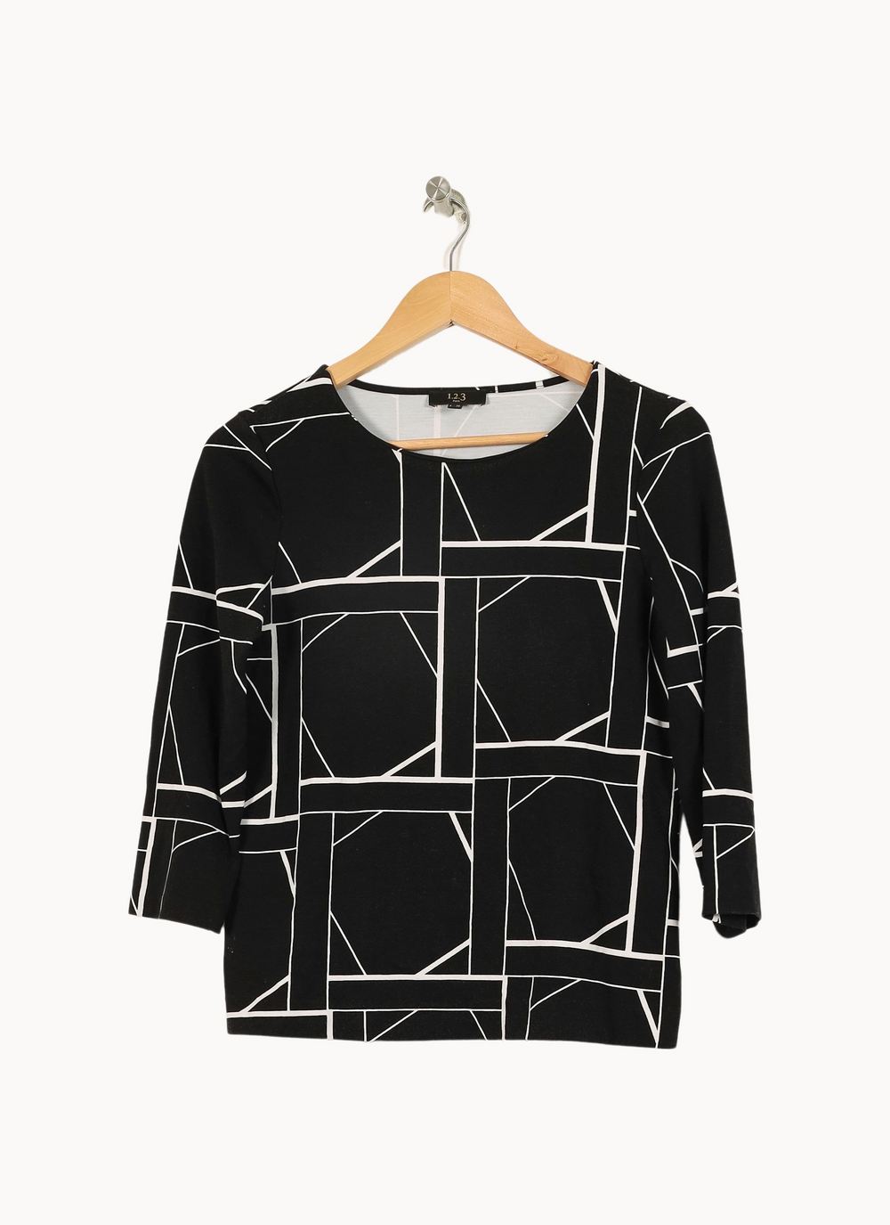 Tee-shirt Noir et Blanc - Taille S/36 de la marque Maison 123 | PARAD51434 - Vendu par Paradigme - Image 2