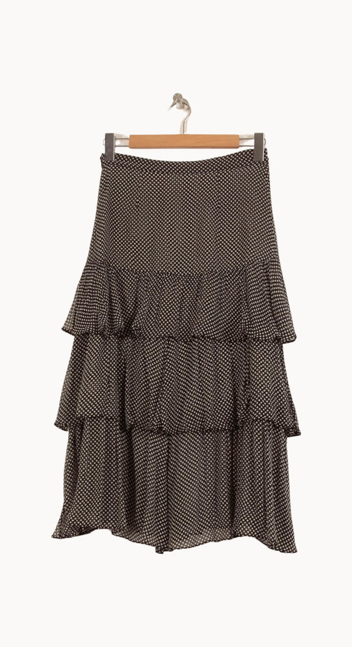 Jupe Midi Noire à Pois Blancs - Taille L/40 de la marque The Kooples | PARAD66450 - Vendu par Paradigme - Image 4