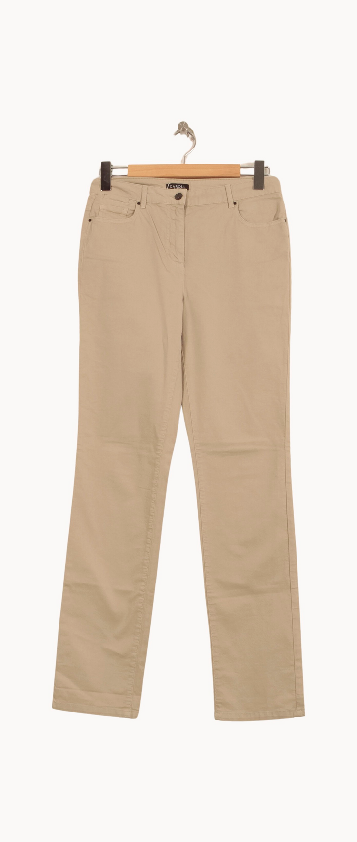 Jean Beige - Taille M/38 de la marque Caroll | PARAD63995 - Vendu par Paradigme - Image 2