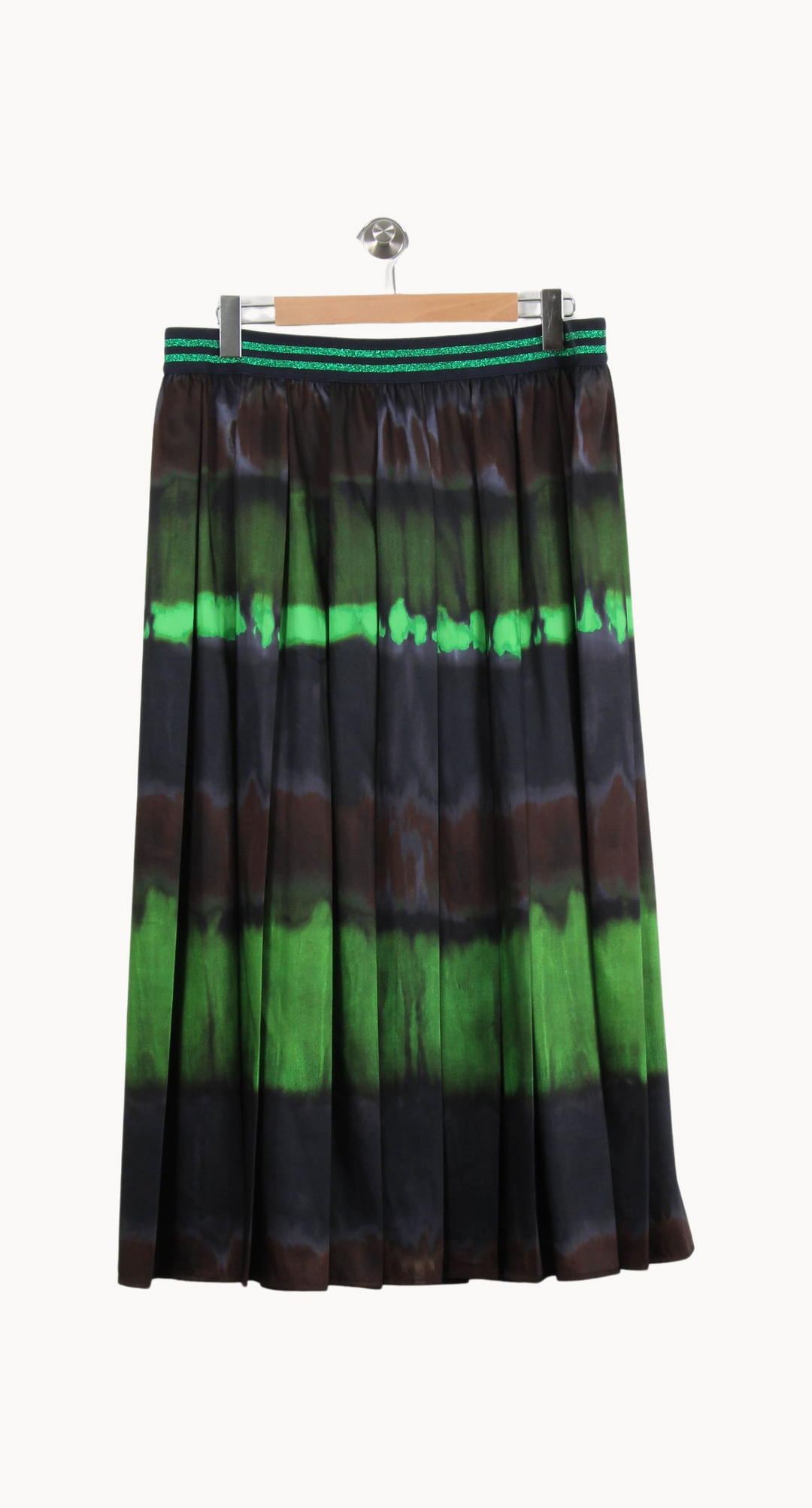 Jupe Plissée Noire et Verte - Taille XXL/44 de la marque Marina Rinaldi | PARAD69167 - Vendu par Paradigme - Image 4