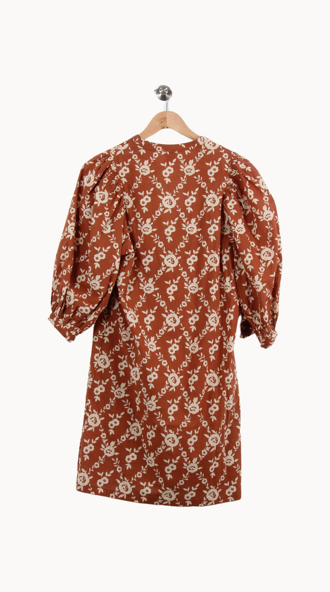 Robe Fleurie Orange et Blanche - Taille XS/34 de la marque Petite Mendigote | PARAD67344 - Vendu par Paradigme - Image 4