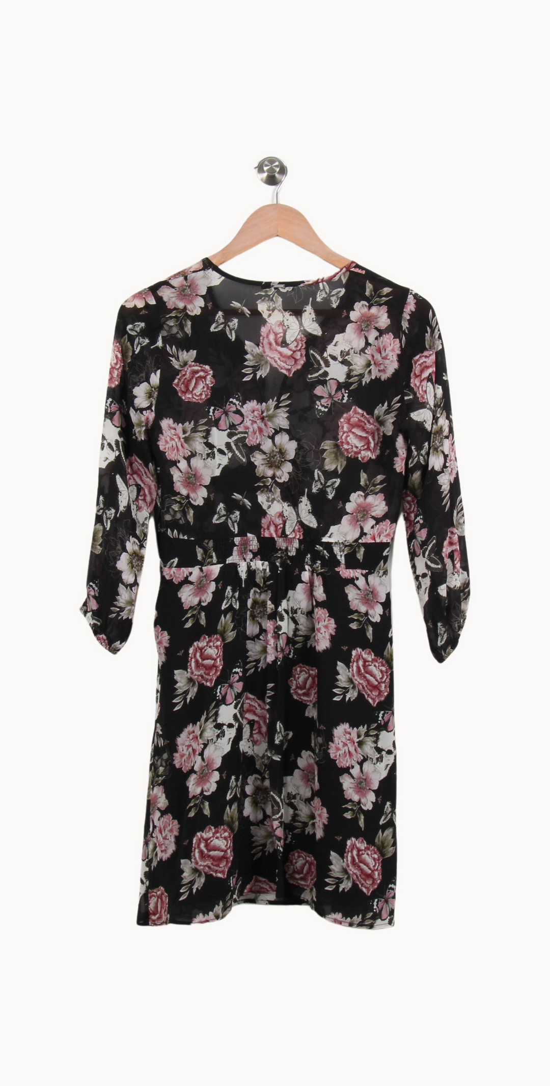 Robe Fleurie Noire et Rose - Taille XS/34 de la marque IKKS | PARAD67882 - Vendu par Paradigme - Image 4