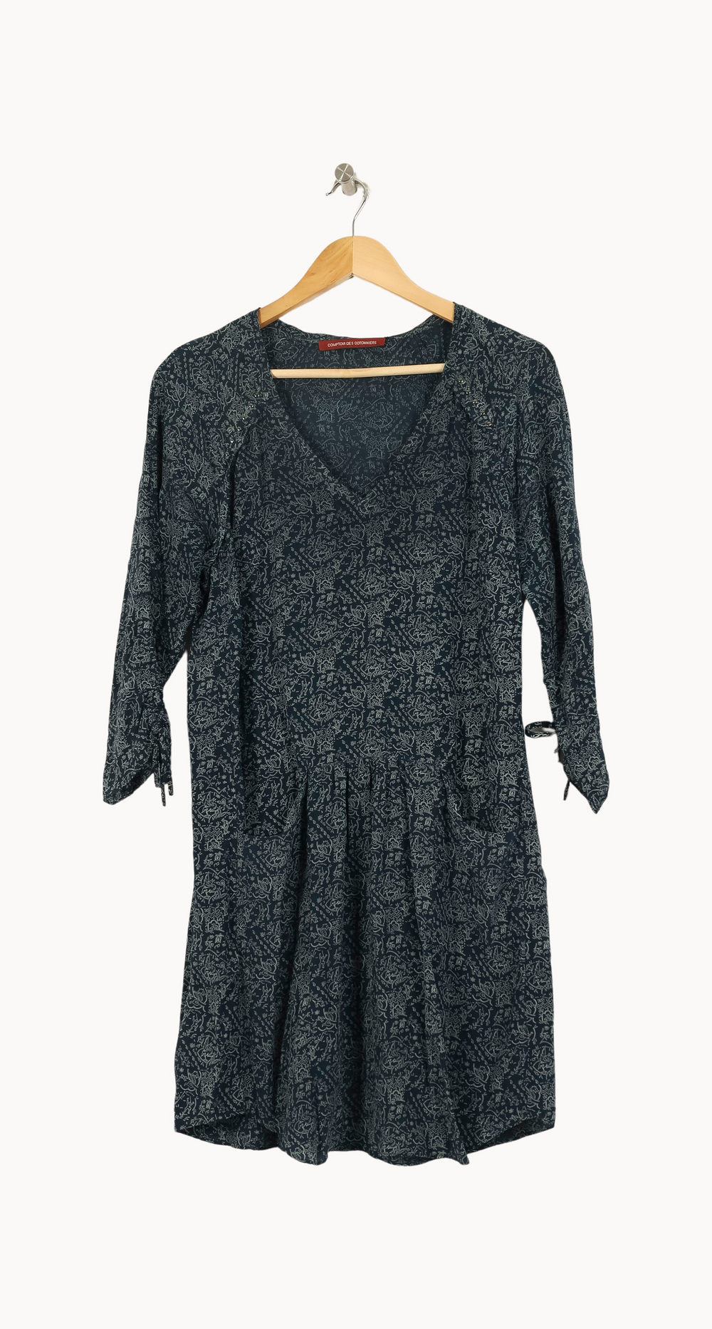 Robe Midi Bleu et Blanc - Taille L/40 de la marque Comptoir des Cotonniers | PARAD52207 - Vendu par Paradigme - Image 2