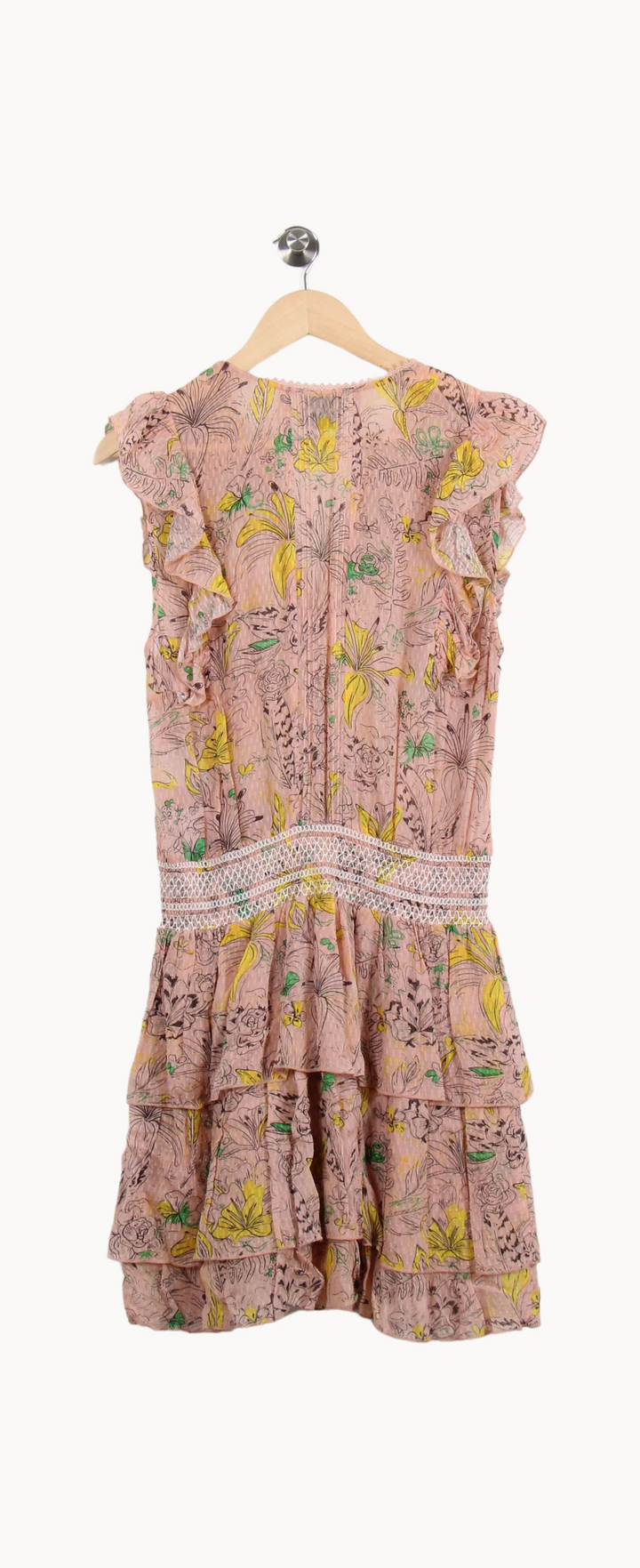 Robe Volantée Rose et Jaune - Taille M/38 de la marque Bérénice | PARAD50118 - Vendu par Paradigme - Image 4