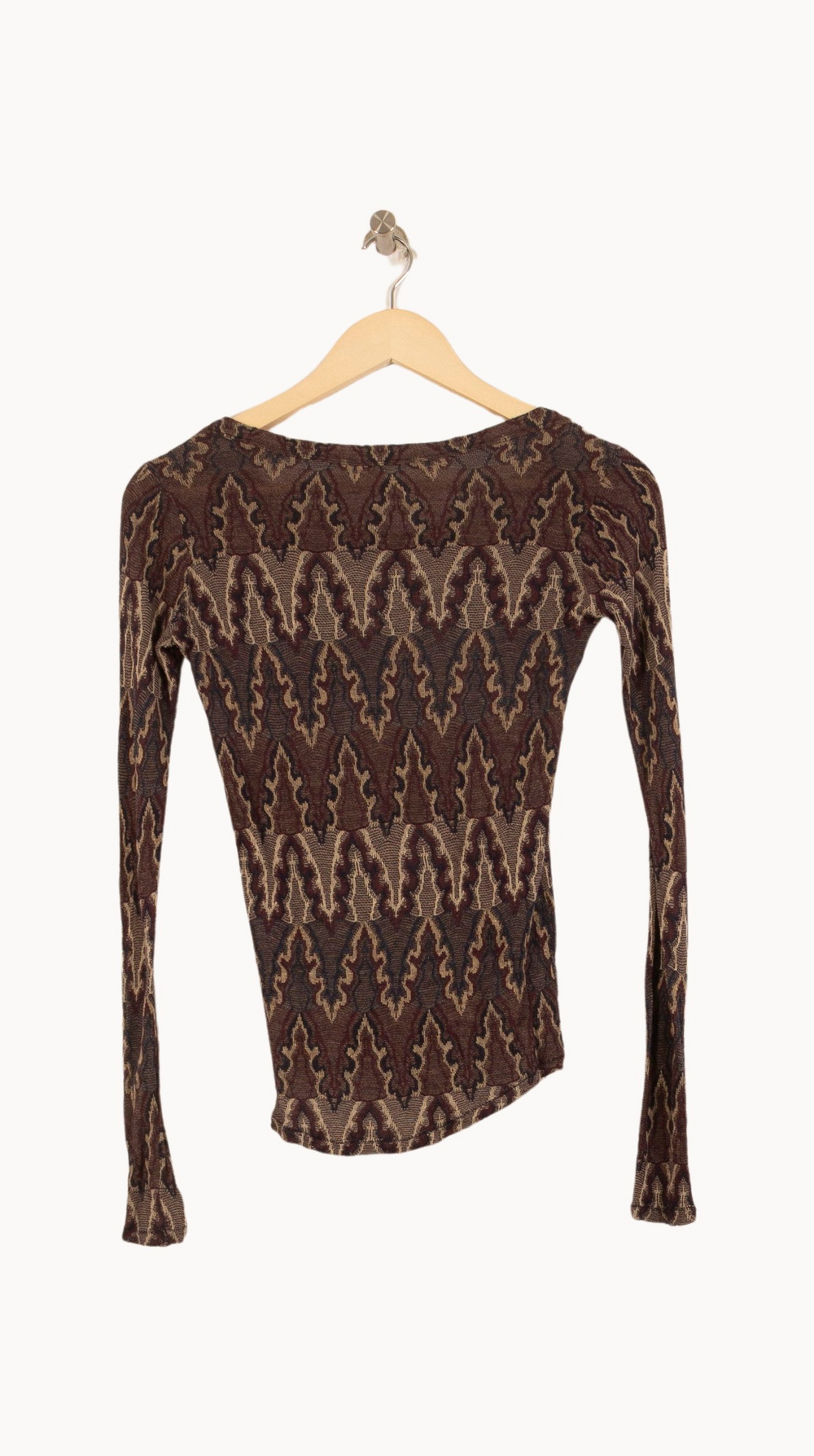Tee-shirt Manches Longues Marron et Beige - Taille S/36 de la marque Isabel Marant étoile | PARAD63830 - Vendu par Paradigme - Image 4