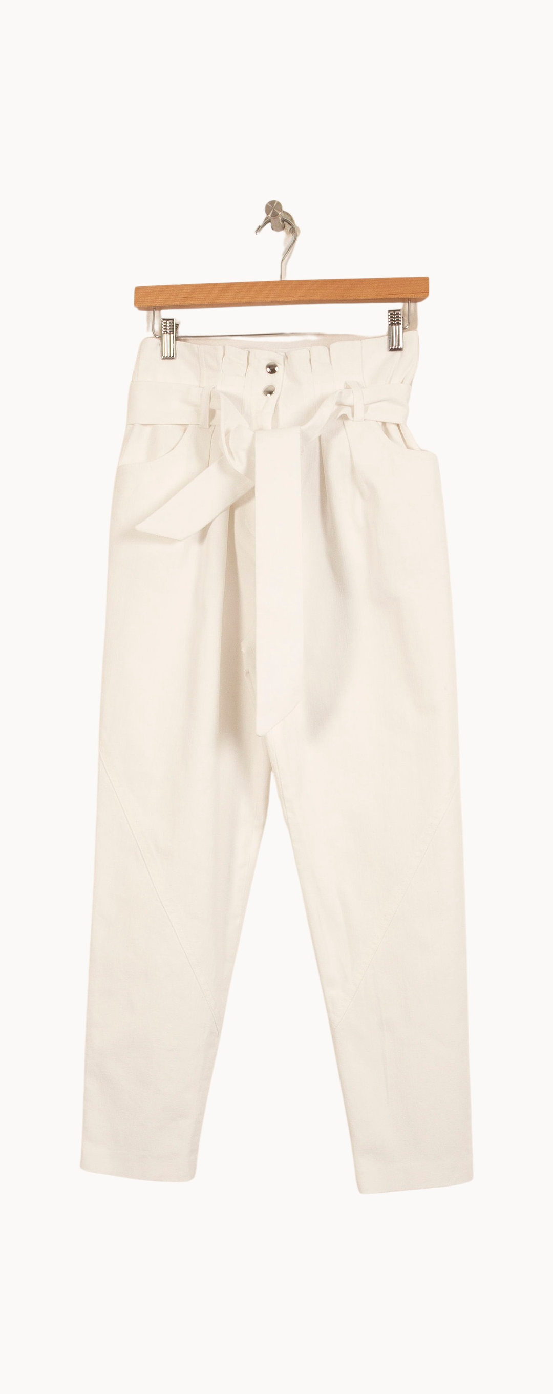 Pantalon Taille Haute Blanc - Taille XS/34 de la marque IRO | PARAD54950 - Vendu par Paradigme - Image 2