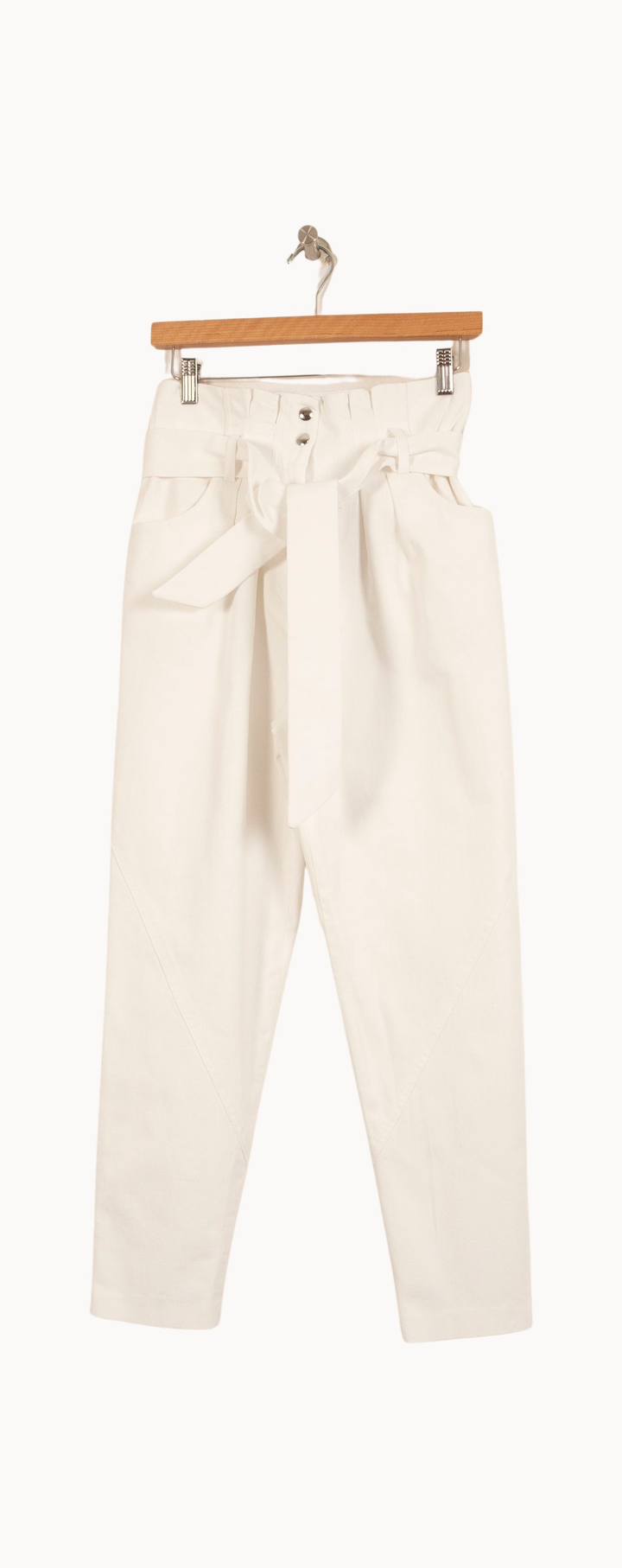 Pantalon Taille Haute Blanc - Taille XS/34 de la marque IRO | PARAD54950 - Vendu par Paradigme - Image 2