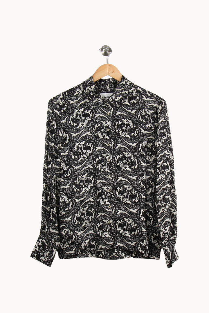 Chemise Noire et Blanche - Taille XS/34 de la marque ba&sh | PARAD50461 - Vendu par Paradigme - Image 2