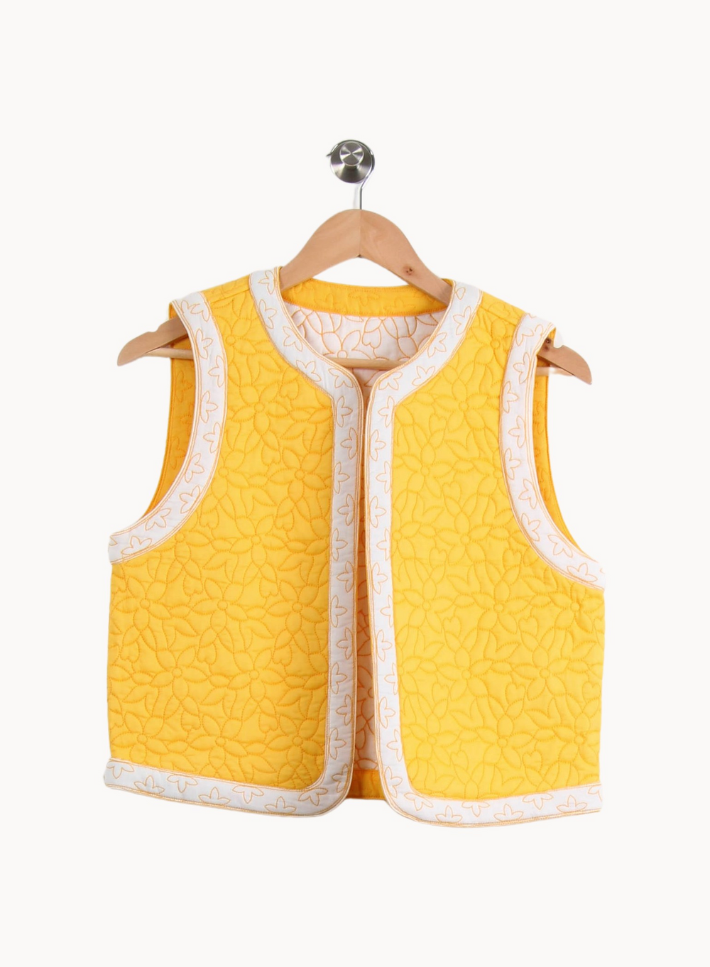 Gilet Jaune et Blanc - Taille L/40 de la marque Claudie Pierlot | PARAD64971 - Vendu par Paradigme - Image 2