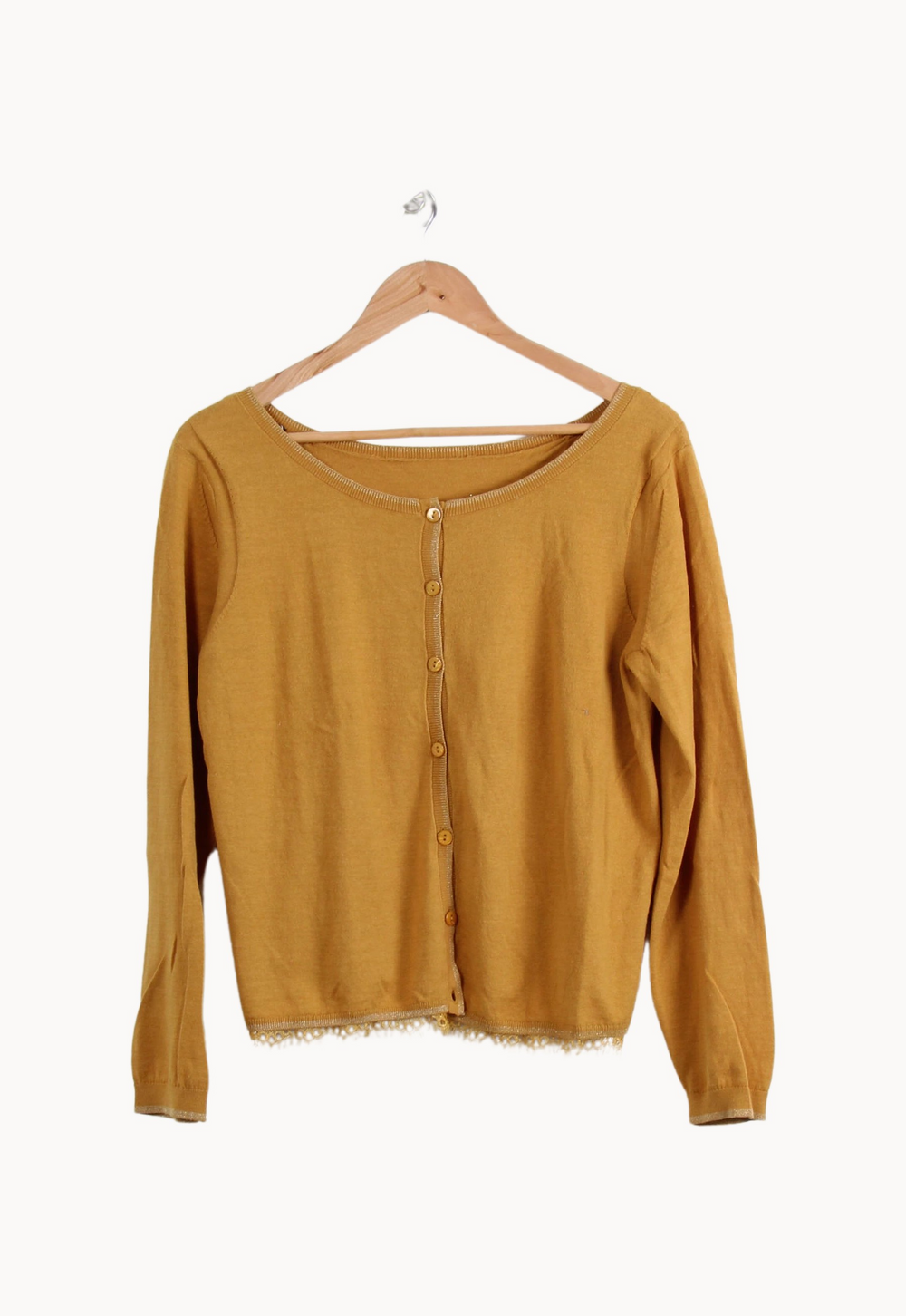 Cardigan Jaune - Taille L/40 de la marque One Step | PARAD65070 - Vendu par Paradigme - Image 2