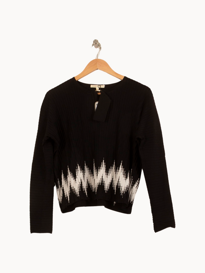 Blouse Noire et Blanche - Taille S/36 de la marque Maje | PARAD45925 - Vendu par Paradigme - Image 2