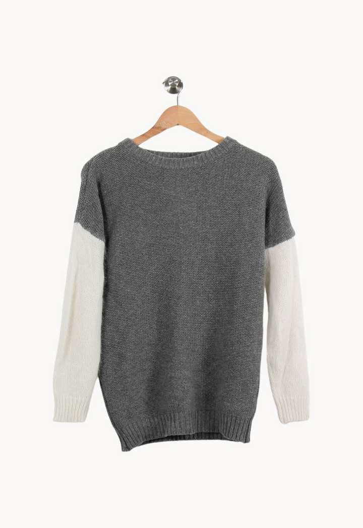 Pull Gris et Blanc - Taille XS/34 de la marque Notshy Cashmere | PARAD69182 - Vendu par Paradigme - Image 2