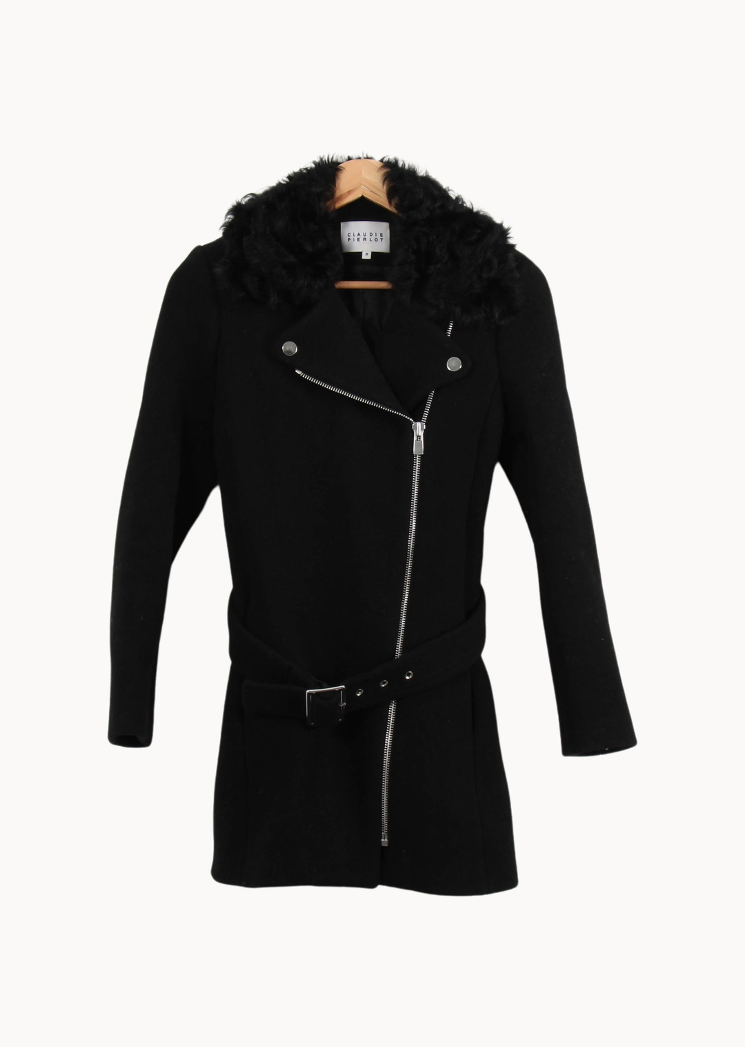 Manteau Noir - Taille S/36 de la marque Claudie Pierlot | PARAD51353 - Vendu par Paradigme - Image 2