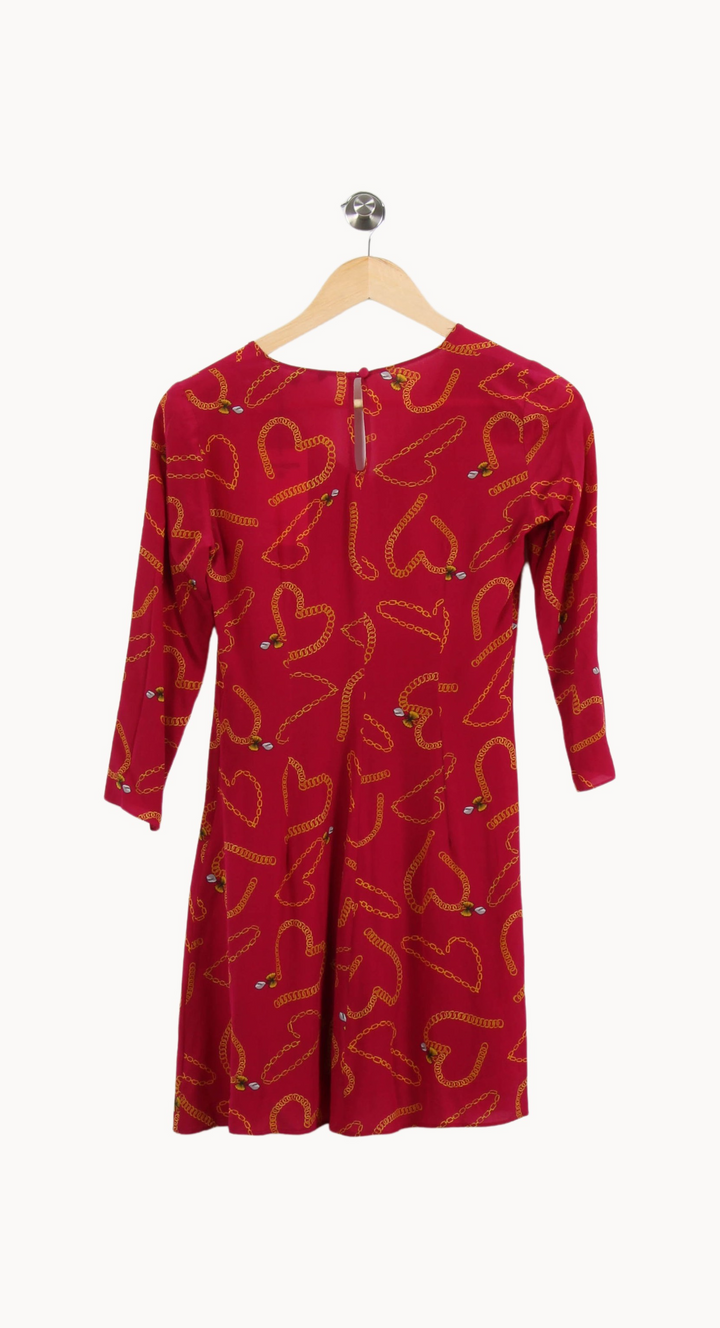 Robe Évasée Rose et Jaune - Taille XS/34 de la marque Tara Jarmon | PARAD55632 - Vendu par Paradigme - Image 4