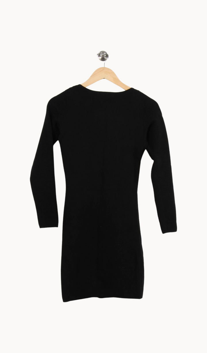 Robe Midi Noire - Taille S/36 de la marque Sandro | PARAD55547 - Vendu par Paradigme - Image 4