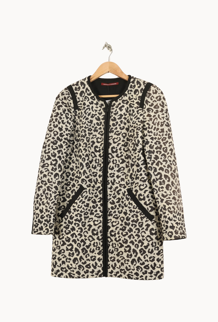 Manteau Léopard Noir et Beige - Taille S/36 de la marque Comptoir des Cotonniers | PARAD49514 - Vendu par Paradigme - Image 2