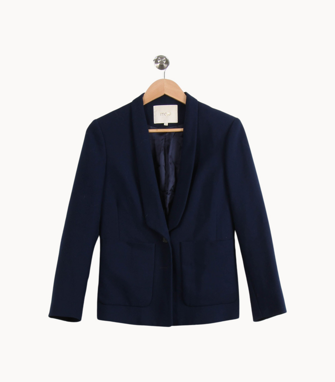 Veste Tailleur Bleue - Taille L/40 de la marque Maje | PARAD66419 - Vendu par Paradigme - Image 2