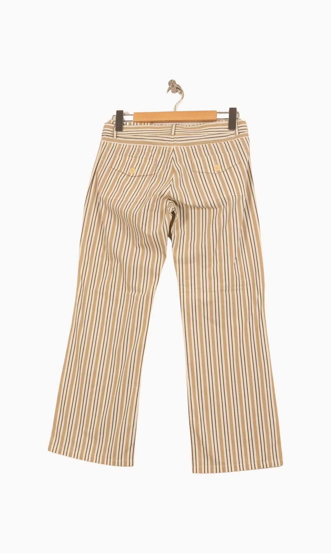 Pantalon Rayé Beige et Blanc - Taille L/40 de la marque Comptoir des Cotonniers | PARAD63914 - Vendu par Paradigme - Image 4