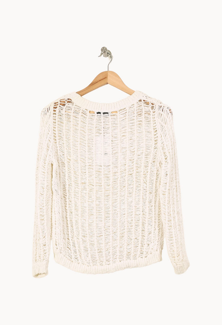 Pull Maille Blanc - Taille S/36 de la marque Sandro | PARAD49130 - Vendu par Paradigme - Image 4