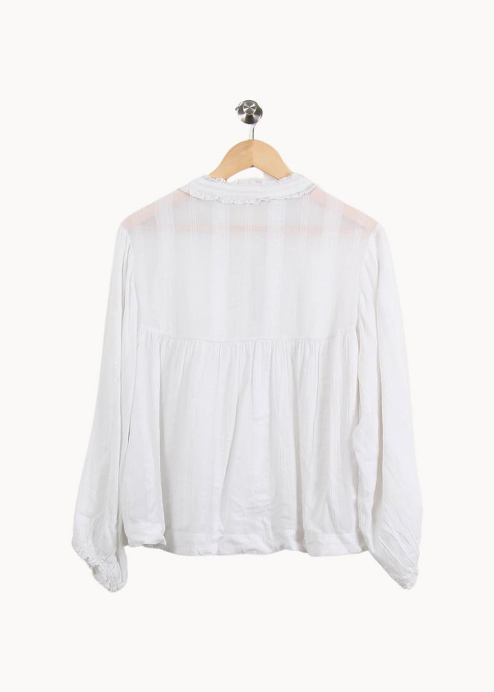 Blouse blanche - Taille L/40 de la marque Vanessa Bruno | PARAD41463 - Vendu par Paradigme - Image 4