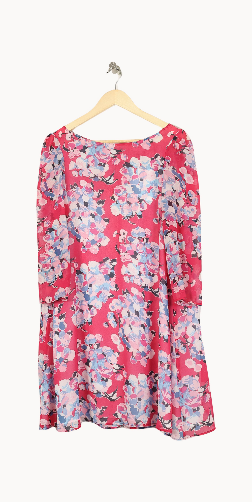 Robe Fleurie Rose et Bleu - Taille S/36 de la marque Claudie Pierlot | PLY1213 - Vendu par Paradigme - Image 2