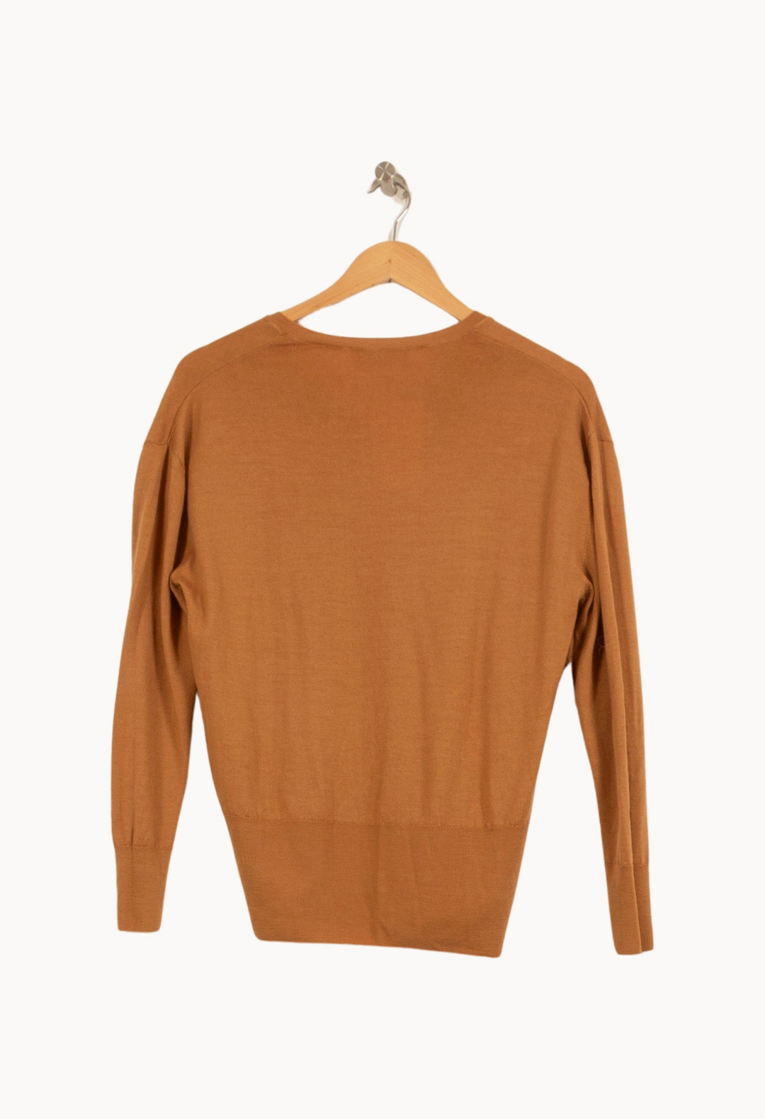 Pull Col V Camel - Taille XS/34 de la marque Maison Montagut | PARAD62607 - Vendu par Paradigme - Image 4