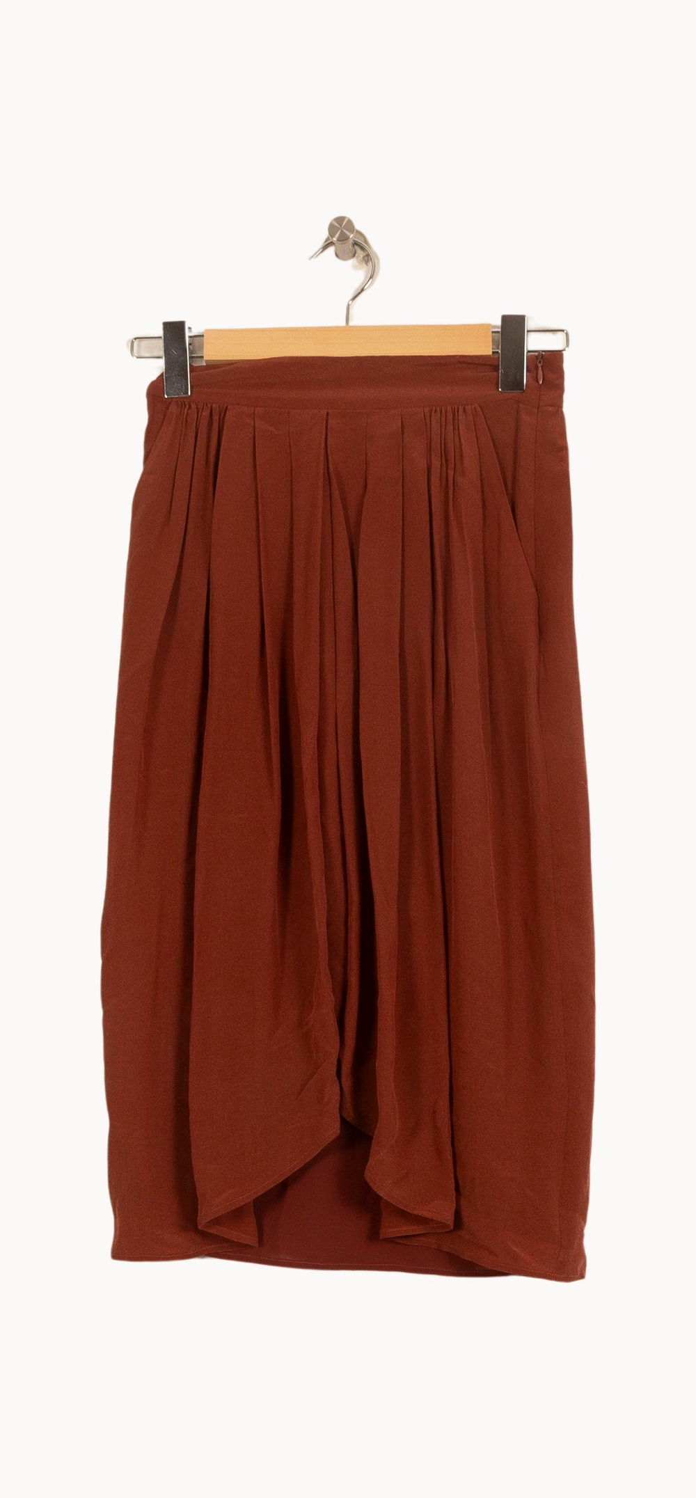 Jupe Plissée Marron - Taille XS/34 de la marque Vanessa Bruno | PARAD51487 - Vendu par Paradigme - Image 2