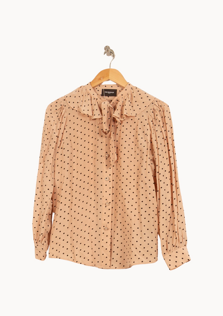 Chemise Rose à Pois Noirs - Taille S/36 de la marque The Kooples | PARAD63785 - Vendu par Paradigme - Image 2