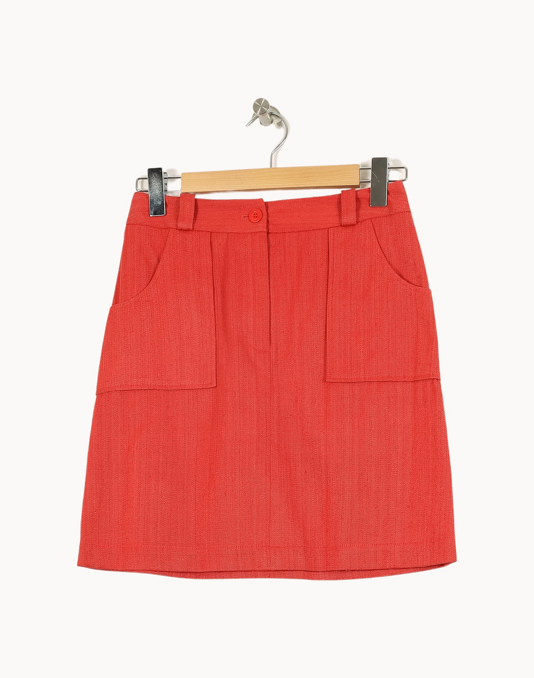 Jupe Droite Rouge - Taille S/36 de la marque Ines de la Fressange Paris | PARAD69038 - Vendu par Paradigme - Image 2