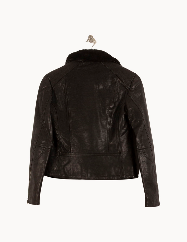 Veste Biker Noire - Taille S/36 de la marque All Saints | PARAD63089 - Vendu par Paradigme - Image 4