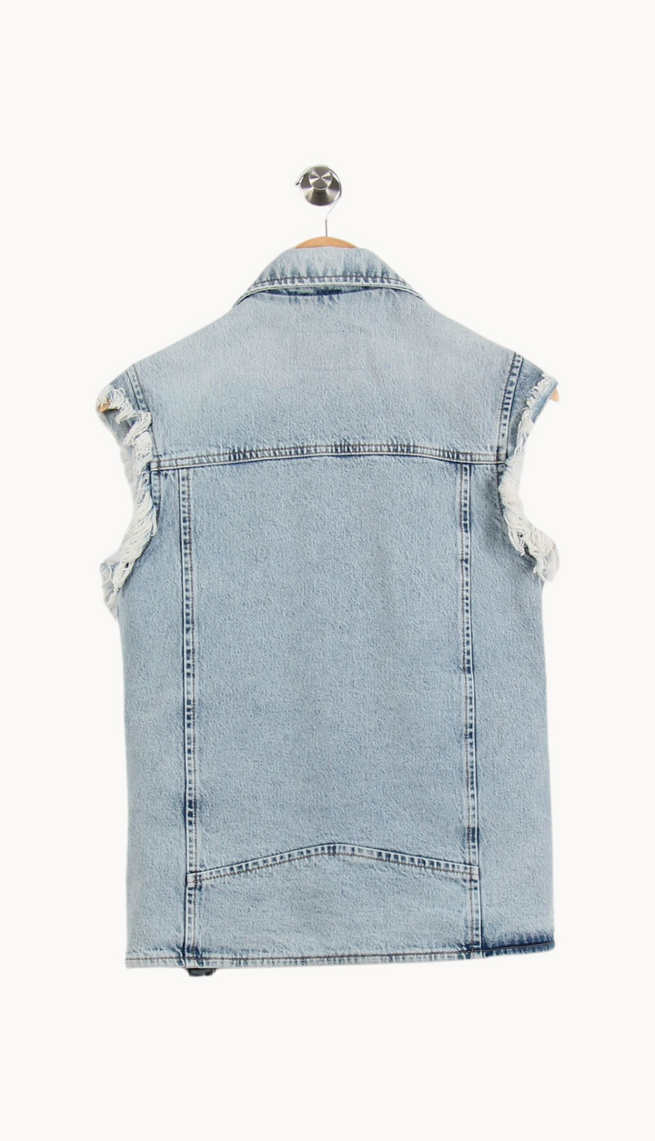 Gilet en Jean Bleu - Taille XS/34 de la marque All Saints | PARAD61015 - Vendu par Paradigme - Image 4